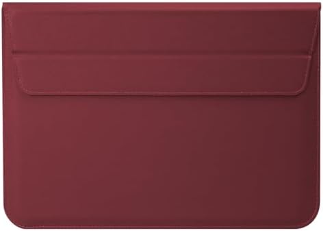 PU Leather Laptop Sleeve Case with Stand for 2026 MacBook Neo 13 A3404, 2026-2022 Air13.6'' M5 A3449 M4 A3240 M3 A3113 M2 A2681, 2018-2021 Air 13'', Laptop Bag for 2016-2022 Mac Pro13, Red