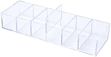 NatSumeBasics Drawer Organizer with 6 Compartments, Clear Desk Storage