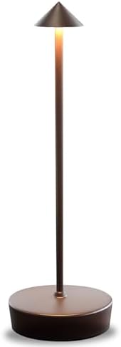 Brown Cordless Rechargeable Table Lamp 7200mAh Portable Touch Control Led Waterproof Brown Table Lamp for Bedroom Reading