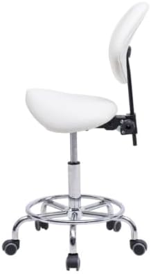 Saddle Stool Chair with Backrest, Adjustable Tilt Rolling Desk Chair