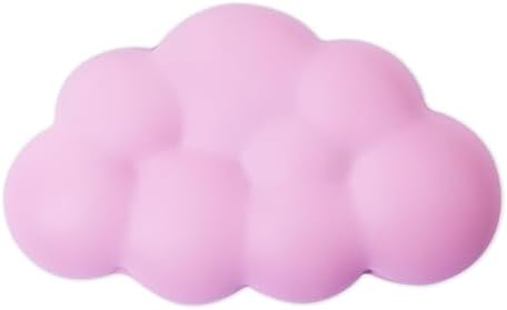 Cloud Wrist Rest Cushion for Mouse Ergonomic Soft PU Leather Memory Foam Wrist Pain Relief Mouse Wrist Support Pad with Anti-Skid Base for Office School Home Laptop & Computer Mouse (Pink)