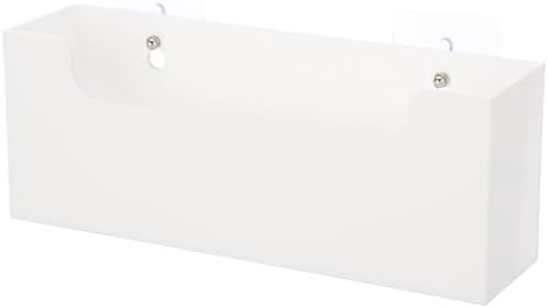 Homaisson Clear Acrylic Mail Holder Box for Desk or Wall Mount, Mail Organizer Countertop, Modern Wall Mounted or Tabletop Mailbox, Letter Storage Organizer Box (White)