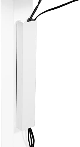 VIVO White 14 inch Cable Management Channel for Desk Leg, DESK-AC01-1MW