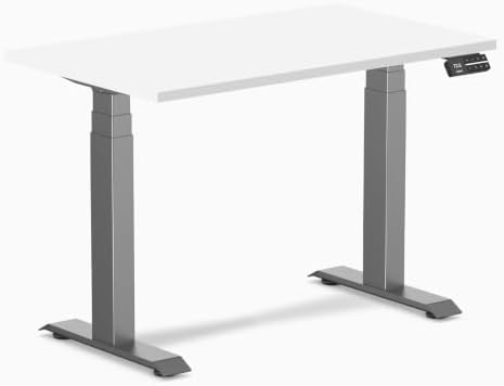 Desky Dual Mini Sit Stand Desk White 40" Space Gray