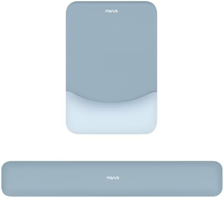 MOSISO Wrist Rest Support Mouse Pad & Keyboard Set, Aquamarine