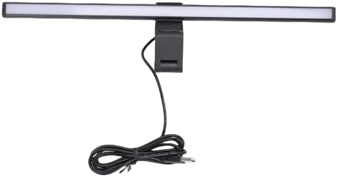 RGB CCT Dual Sided Computer Screen Light Bar, Eye Care USB Reading LED Task Lamp with 3 Color Temperature and RGB Ambient Backlight for Monitor, Adjustable Brightness Clamp On
