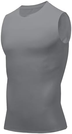 Compression Shirt Men Slimming Body Shaper Vest Crewneck Workout Tank Top