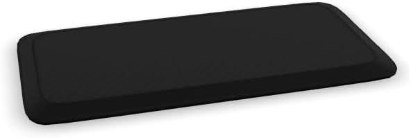 Black Anti-Fatigue Standing Desk Mat, 3/4 Inch Thick, Beveled Edges, Waterproof, Stain-Resistant, Diamond Textured, for Workstations and Service Counters (Black, 1' 8" x 2' 8", 0.75, 3/4", Inches)