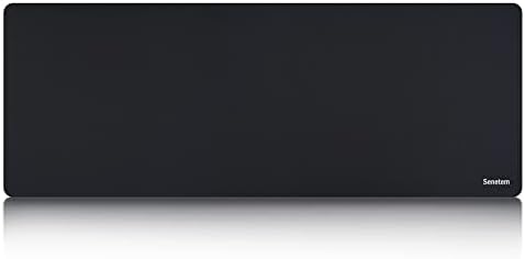 Senetem XXXL Mouse Pad 35.4x15.7 in, Large Gaming Desk Mat, Black Non-Slip