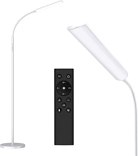 Dimunt LED Floor Lamp, Stepless Adjustable 3000K-6000K Colors, White