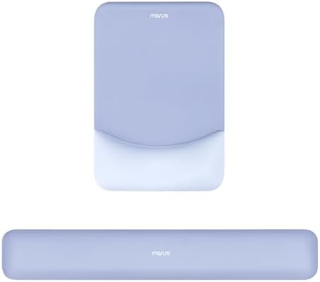 MOSISO Wrist Rest Support Mouse Pad & Keyboard Set, Slate Blue