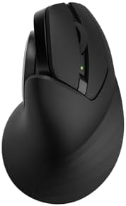 MOJO Master Grip Rechargeable Silent Vertical Mouse - Bluetooth/Wireless Ergonomic Mouse w/Adjustable Sensitivity and Quiet Buttons, Custom Software