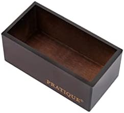 PRATIQUE Bamboo Drawer Organizer - Kitchen Utensil Organizer Silverware Tray Cutlery Holder，Office Desk Supplies and Accessories,5.9 * 3 * 2.6,Nut-brown