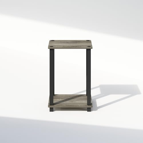 Furinno Simplistic Toolless 2-Tier Compact Night Stand, French Oak