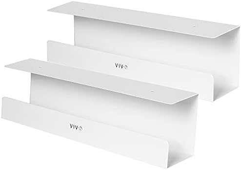 VIVO 2 Pack White 17 inch Under Desk Cable Management Tray, DESK-AC06-2CW