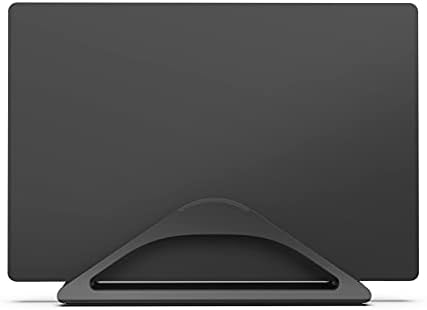 HumanCentric Vertical Laptop Stand for Desks Adjustable Matte Black MacBook