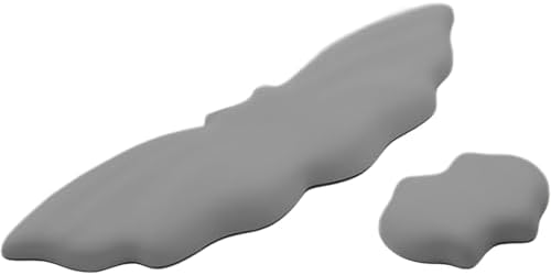 Halloween Bat Keyboard Wrist Rest Set, Ergonomic PU Leather Wrist Support for Keyboard & Mouse, Soft Memory Foam Wrist Pad with Non-Slip Base for Office, Gaming, Laptop & Compute(Grey)
