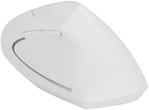 Goshyda 2.4GHz Ergonomic Vertical Computer Mouse, High Control, and Feeling, Long Time Use with 800 1200 1600 DPI, 10m Distance (White)