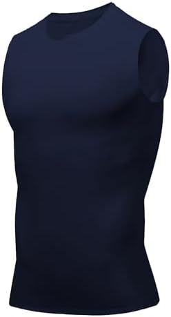 Compression Shirt Men Slimming Body Shaper Vest Crewneck Workout Tank Top
