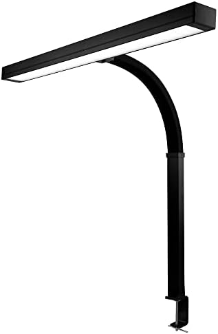 Neatfi 3,000 Lumens LED Desk Lamp with Clamp | Dimmable | 5 Brightness Levels & 5 Light Modes | Memory Function | Eye-Caring Flexible Lamp for Home & Office (31.5 Inches, Black)