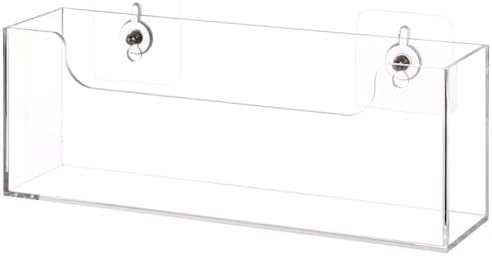 Homaisson Clear Acrylic Mail Holder Box for Desk or Wall Mount, Mail Organizer Countertop, Modern Wall Mounted or Tabletop Mailbox, Letter Storage Organizer Box