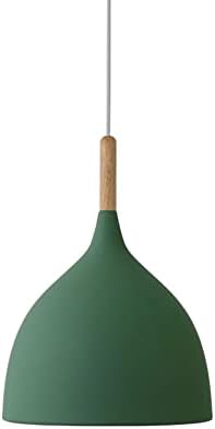 E27 Base Modernaron Light, European Style Chandelier in Kitchen Island, Bar Decoration Color Hanging Lamp, Decorations Metal Lampshade, for Kitchen Island, Dining Table/Green