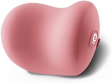 BEBAS Memory Foam Car Headrest Pillow - Breathable Neck Support Pillow for Driving, Universal Fit Cars/SUVs/Tesla/Toyota & Office Chair, Removable Cover (Pink, 4-Season)