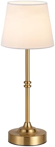 Kakanuo Cordless Table Lamp, Rechargeable Battery Operated, Brass, 1 Pack