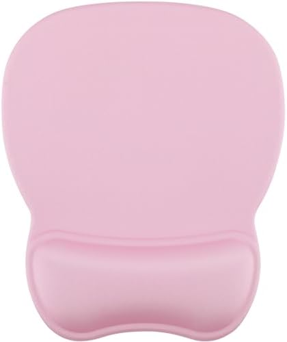 MROCO Ergonomic Mouse Pad with Gel Wrist Rest, 9.4 x 8.1 in, Pale Pink