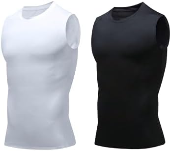Compression Shirt Men Slimming Body Shaper Vest Crewneck Workout Tank Top