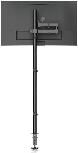 Bracwiser Monitor Mount Single Fully Adjustable Arm Monitor Arm Fits One Screen 13-32 inch 22lbs for Computer Screen 13 15 17 19 20 22 23 24 26 27 30 32 inch VESA 75 100 (MD71221)