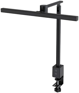 ArchDesk 15.75’ Desk Lamp: Dim, Warm~Cool White Adjustable, Anti-Glare, Sensor, 10W LED, Eye Protection, Foldable, Clamp, Perfect for Painting, Design, Work, Study, Reading (Black)