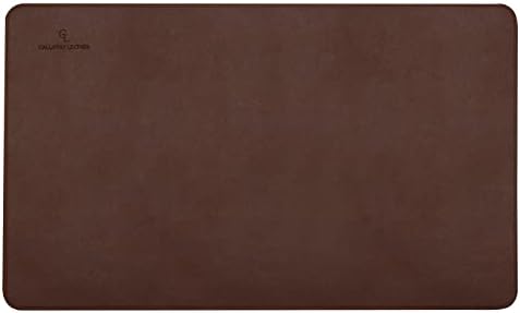 Gallaway Leather Desk Mat - Office Writing Desk Pad, Medium 24" x 14" Dark Brown, Gift Ready Elegant Computer Desk Cover Protector