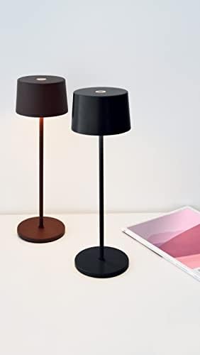 Zafferano, Olivia Pro, Rechargeable Cordless Table Lamp, Dark Gray