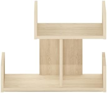 Furinno HERMITE Desk File Folder Organizers, 3-Shelf Desktop Office Organization Racks, Desk Top Display Book Shelf, for Paper, Office Supplies, Magazine, Bauhaus Oak