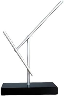 CulinaryEdge Kinetic Energy Sculpture, Double Pendulum Metal Desktop Art Decor, Battery Powered Moving Sculpture for Office, Home and Studio