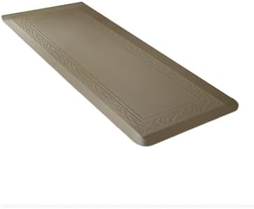 Anti-Fatigue Waterproof Kitchen Mat, Non-Slip Runner for Home & Office, Durable Standing Desk Pad, Beige, 61x152x2cm - Ideal for Kitchens, Garages, & Commercial Use