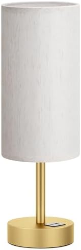 Dicoool Bedside Table Lamp for Bedroom - 3-Way Dimmable Touch Lamp, USB A+C