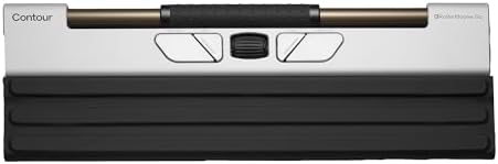 Contour Rollermouse Go - Portable Wireless Roller Mouse for Carpal Tunnel Relief, Compact Mouse with Bluetooth & USB, Ambidextrous 5-Button Design, Lightweight Aluminum, Mac & PC Compatible
