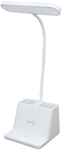 Dual Pen-Holder LED Desk Lamp — USB Charging, Eye-Care Soft Light, 3-Color Touch Dimming & 360° Flexible Neck | Desk Lamp for Study, Office & Bedside (S Plug-in)
