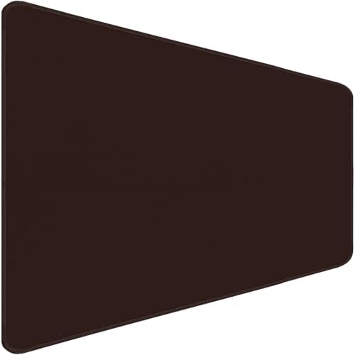 31.5" x 15.7" Waterproof Fabric Mouse Mat, Rubber Anti-Slip Base, Brown