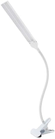 LED Desk Lamp with Double Heads for Eye Care and Dimming Options for Student and Office Use Adjustable Lamp with USB Power Supply (White)