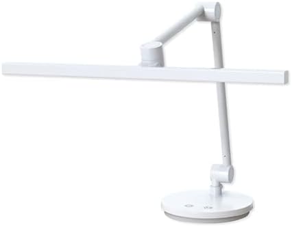ArchDesk 18.9’ Desk Lamp: Dim, Warm~Cool White Adjustable, Anti-Glare, Sensor, 10W LED, Eye Protection, Foldable, Perfect for Painting, Design, Work, Study, Reading & Office (White)