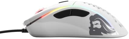 GLORIOUS Model D Wired Gaming Mouse - 68g Superlight Honeycomb Design, RGB, Ergonomic, Pixart 3360 Sensor, Omron Switches, PTFE Feet, 6 Buttons - Glossy White