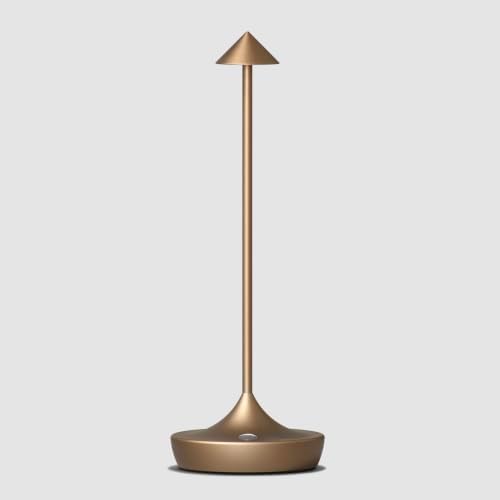 Cordless Rechargeable LED Table Lamp Set of 2, Titanium
