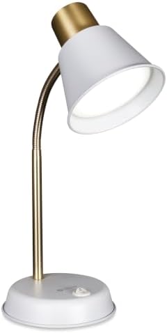 OttLite Beam ClearSun LED Metal Desk Lamp, White