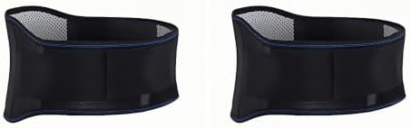 Self heating lumbar support strap suitable for both men and women - adjustable back support with thermal therapy, used to relieve lumbar discomfort, posture support (XXL) (Pack of 2)