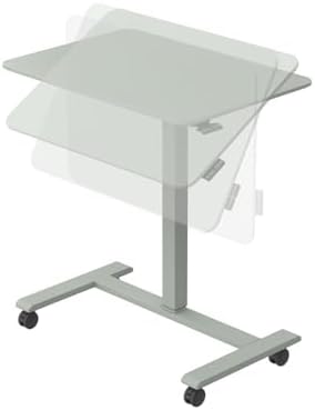 TopJob ANYDESK FOLD Mobile Standing Desk, Portable with Lockable Wheels, Foldable Stand Desk, Rolling Computer Workstations, Used for Home, Couch Side Table, Bedside Table in Bed Room Kitchen