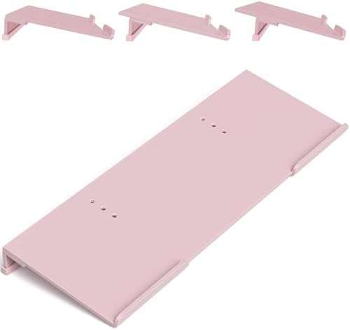 Computer Keyboard Stand for Desktop - 6-Level Height Adjustable Acrylic Keyboard Riser Non-Slip Ergonomic Key Board Tray Holder for Home School Office Desk Accessories, Lightpink