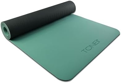 TONE Fitness 1/4" Yoga Mat, Non-Slip Exercise & Pilates Mat with Strap